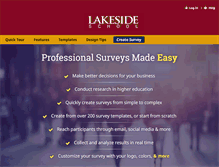 Tablet Screenshot of lakeside.surveyshare.com